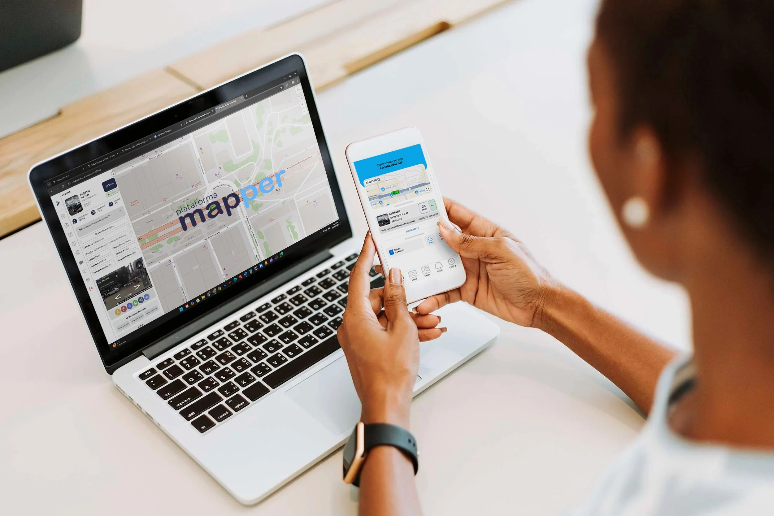 Interface Vertical Central de Rastreamento